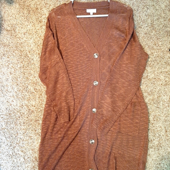 Pink Lily Sweaters - NWOT Button down duster